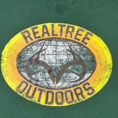 Realtree Outdoors Shirt Mens 2XL XXL (50-52) Green Logo Graphic
