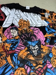 X-Men AOP All Over Print T-Shirt Street Couture Tagged L Black Marvel Comic