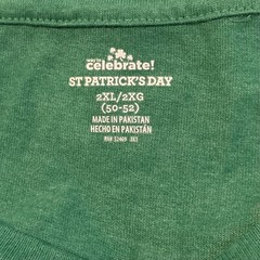 Way To Celebrate St. Patricks Day Mens Life Of The Paddy Tee 2XL 50-52 New Green
