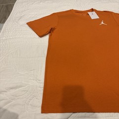 Jordan Large Jumpman Embroidered T-Shirt DC7485-805 Gym Orange/White NWT