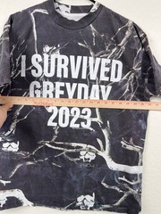 I Survived Greyday 2023 T Shirt Mens L G59 Record Suicide Boys Trap Camo Skull