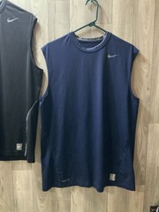 Nike Pro Combat Sleeveless Shirt Men’s XL Lot Of 2 Fitted Blue & Black