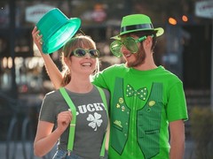 BROOKLYN VERTICAL St Patrick’s Day Clover Lucky Charm Shenanigans Funny Short Sl