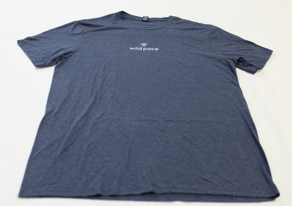 Wild Pace Unisex Adult’s S/S Classic Crewneck T-Shirt AH4 Navy Frost Size XL