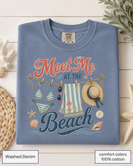 Meet Me at the Beach Shirt, Comfort Colors Coastal Summer Tee, Beach Gift