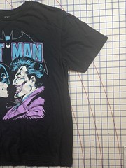 DC Comics Batman Shirt Mens The Joker Adult Short Sleeve Graphic Tee (M)