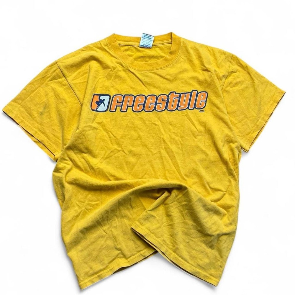 Vintage free style Steve-barry-s Men’s Yellow T-shirt