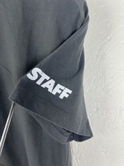 DC Universe Staff Shirt Mens Large Gray Graphic Crew Neck Short Sleeve Stretch
