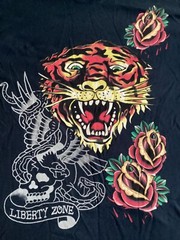 Liberty Zone Tiger Yazbek 100% Cotton Double-Sided Graphic T-Shirt Large