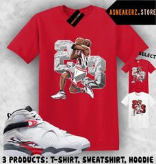 Shirt To Match AJ 8 Bugs Bunny 2025 Sneaker Matching Tee Number 23 MJ T-Shirt