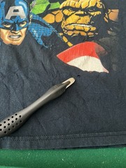 VTG Marvel Superheroes Shirt Men XL Black Mad Engine Y2K Graphic Print Flaw