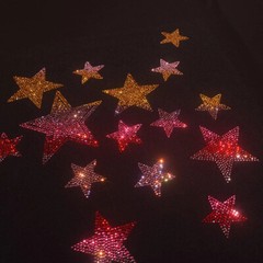 New Men Luxury Diamond Stars Rhinestones Fashion Black T-Shirt High Quality