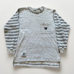 Vintage Trader Bay Shirt Mens S Striped Gray 90s 80s Streetwear Skater Rugby