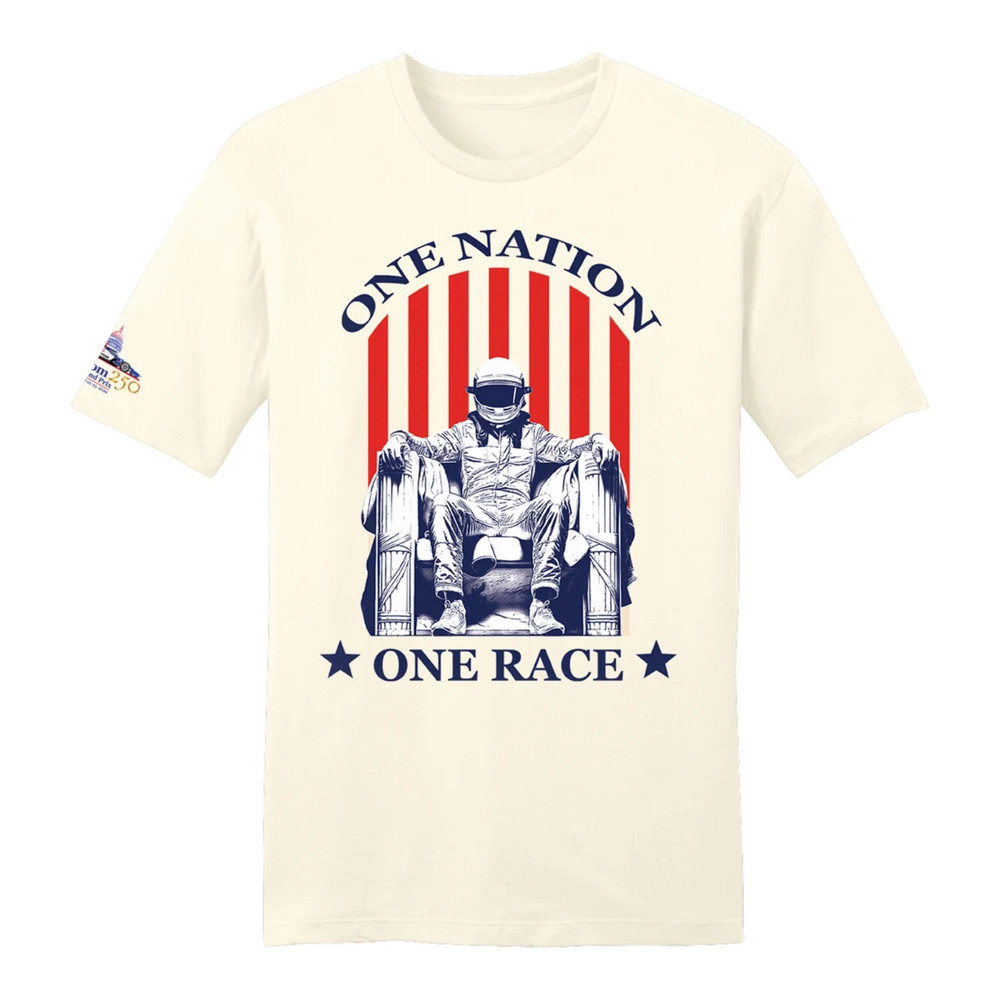 Patriotic One Nation One Race Freedom 250 USA Graphic T-Shirt