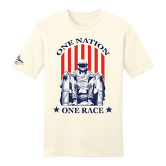 Patriotic One Nation One Race Freedom 250 USA Graphic T-Shirt