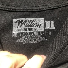 Mens XL Million Dolla Dollar Motive Streetwear Black RARE Elephant T Shirt