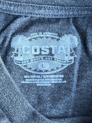 Costa Del Mar T-Shirt Top Men’s Size Large L Long Sleeve Logo 100% Cotton Gray