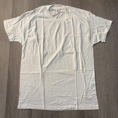 Jockey Shirt Mens Large White Blank Power Knit Tee T-Shirt USA Crewneck