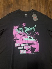 NWT Levi’s 501 T Shirt Relaxed Fit Short Sleeve Graphic Reason Black XL. B3