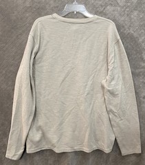 Lucky Brand Shirt Mens 2XL Beige Long Sleeve Henley Tagless Cotton Blend Casual