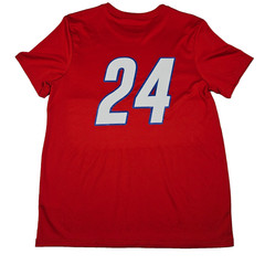 Nike Dri-Fit T-Shirt M Abraham Lincoln High School Lynx Red #24 Jersey 36″ Chest