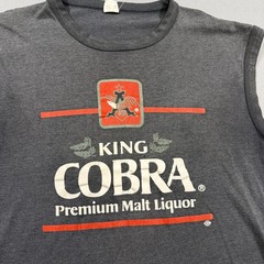 Vintage King Cobra Shirt Mens XL Gray Sleeveless Stony Creek Beer Graphic Tank