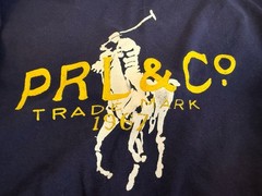 Ralph Lauren Polo Men’s XL Long Sleeve Logo Tee Navy & Yellow Logo Iconic Polo