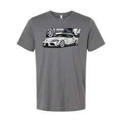 Toyota GR Supra A90 Unisex Graphic T Shirt With Detailed Car Artwork And Wheel D