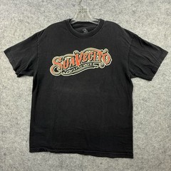 Suavecito Pomade Mens Size L T Shirt Logo Graphic Tee Black Double Sided Tee