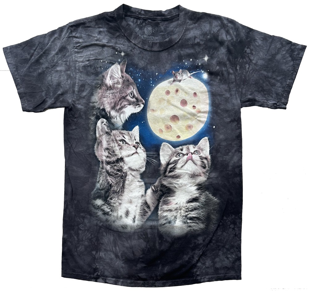 The Mountain Men’s Three Kitten Cheese Moon T-Shirt