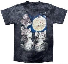 The Mountain Men’s Three Kitten Cheese Moon T-Shirt
