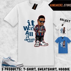 Shirt Matching AJ 3 OG True Blue 2026 Match Sneaker Sneakerhead Biggie T-Shirt