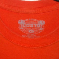 Costa Del Mar Marlin Fishing Graphic T-Shirt Mens XL Orange Short Sleeve