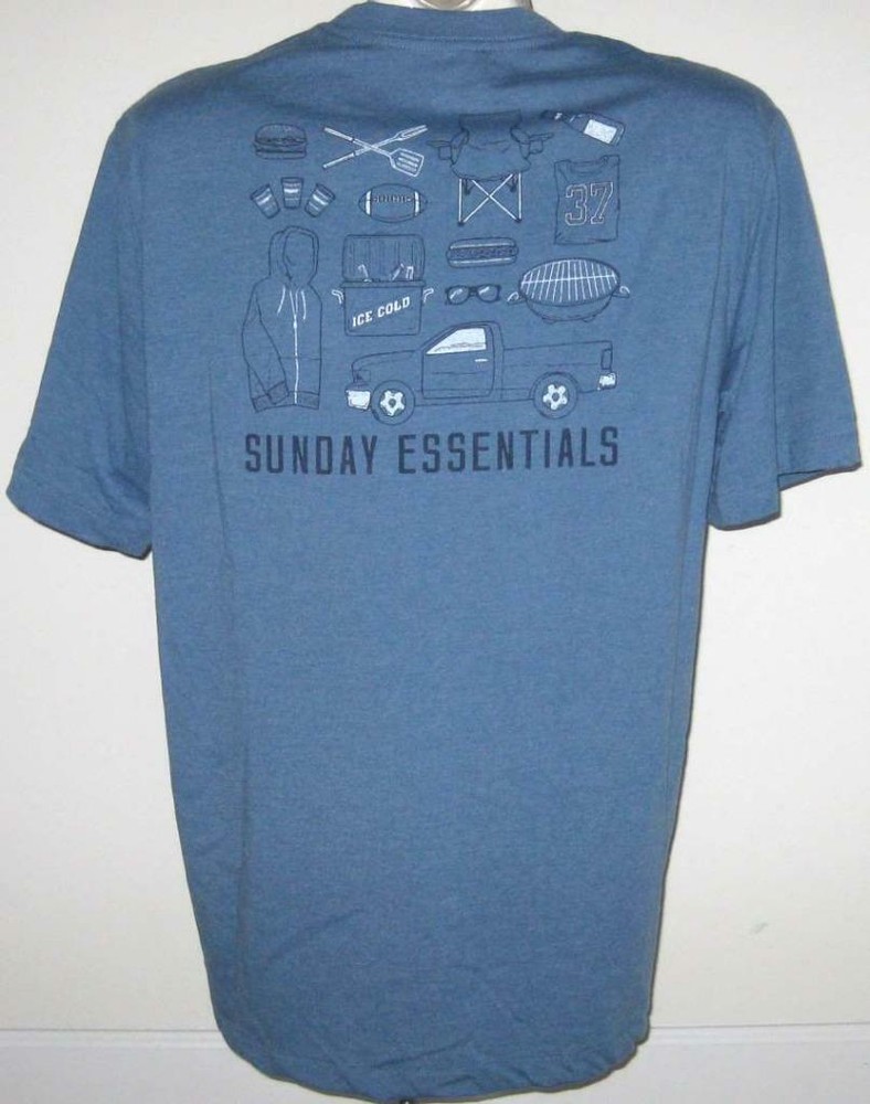 NEW IZOD MENS T SHIRT Tee Blue Tailgating Football LT XLT 2XL 2XLT 3XL 3XLT