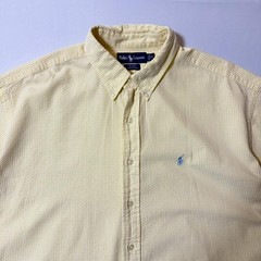 Ralph Lauren BLAKE Seersucker Gingham Check Short Sleeve Shirt Yellow for 14Y+