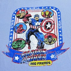 2000s 2009 Marvel Comics Captain America and Friends Spiderman T-Shirt Size XL