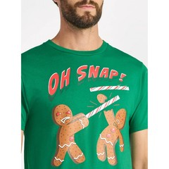 Holiday Time Christmas Men’s Oh Snap Graphic Tee , Green Size 2XL