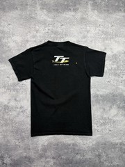 Vintage Isle Of Man TT Races Motorbike Racing Road Black T-Shirt Tee 90s