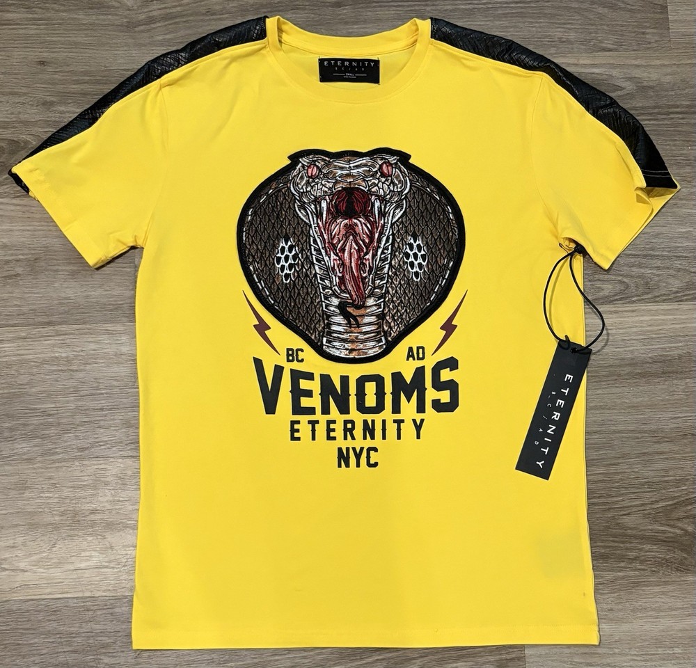 ETERNITY BC/AD Men`s Venom Cobra T-shirt Small Live Fast MSRP $49 New with Tags