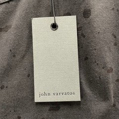 JOHN VARVATOS Eden Burnout Crew Shirt Men’s Size L Carbon Gray