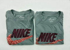 Nike Shirt Mens M Gray Maroon Pink Floral Gnome Graphic Sportswear Tee – 1 PC