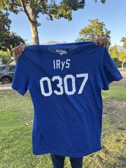 2025 Official Dodgers x Hololive T-Shirt IRyS Size Medium