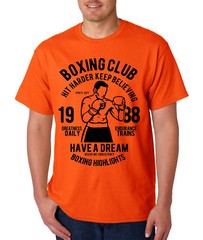 Boxing Club T-Shirt / Golden Gloves MMA Fighting Sports Workout Training Gym