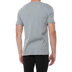 Mack Weldon Mens S Prime Cotton Nylon Blend Gray Ribbed Temp Control T-Shirt A4