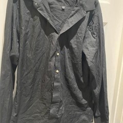 Pierre Cardin black button up shirt Size L