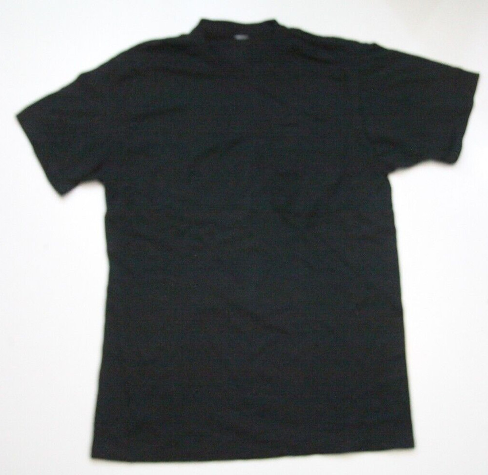 Medium Unbranded Black Short Sleeve Cotton Poly Blend Pocket Tee T-Shirt Top H37
