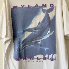 Vtg Wyland Whales Laguna Beach Shirt XL Whale Art Nature Beach Surf Grunge 90s