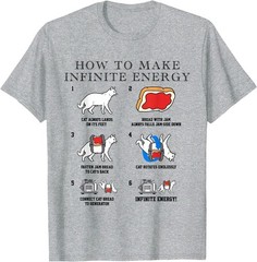 Funny Math Infinite Energy Cat and Mechanical Engineering T-Shirt
