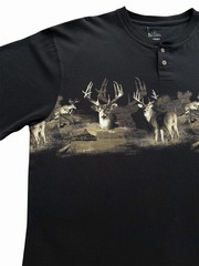 Red head Vintage Style Wild Life Deer T-shirt 2 Sided Print Size Men’s XL 25×31