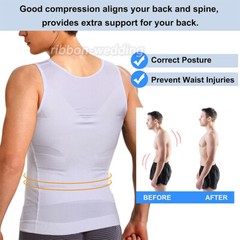 Men Slimming Body Shaper Belly Chest Moob Tummy Compression Vest Shirt Tank Top